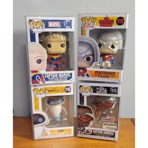 Funko Pop Mixed Bundle Lot Of 4 - Each In Plastic Protector